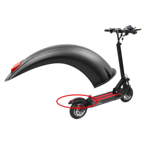 AIMITE pour accessoires de garde-boue arrière de scooter électrique KUGOO M4 de 10 pouces avec feu arrière (noir) SA501A1130-06