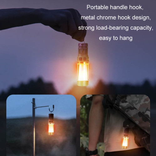 Lampe de camping anti-moustiques LED 3 en 1, lumière magnétique pour tente extérieure (W8122 vert) SH101B6-013