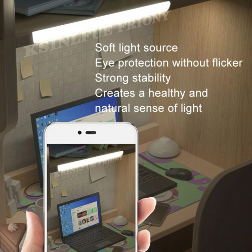 Lampe d'urgence à LED 30 cm avec capteur humain USB tricolore à intensité variable pour armoire SH75031552-012