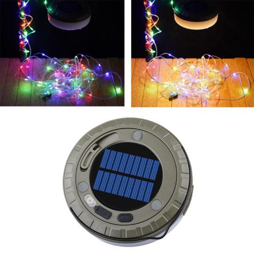 Guirlande lumineuse solaire LED colorée pour camping, chargement de type C, couleur : 10 m, lumière chaude SH8001658-09