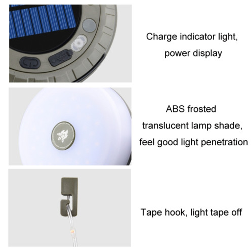 Guirlande lumineuse solaire LED pour camping, chargement de type C, couleur : 10 m, lumière chaude unique SH8002848-09