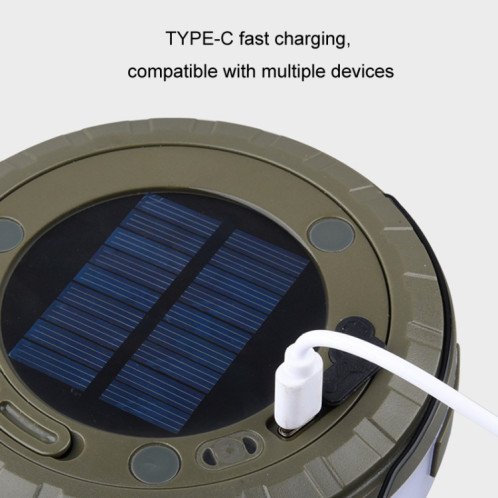 Guirlande lumineuse solaire LED pour camping, chargement de type C, couleur : 10 m, lumière chaude unique SH8002848-09