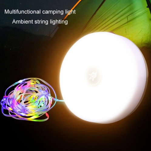 Guirlande lumineuse solaire LED colorée pour camping, chargement de type C, couleur : 10 m, lumière chaude SH8001658-09