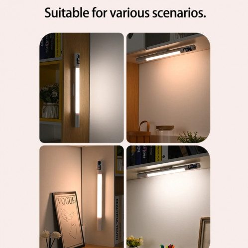 Veilleuse LED rechargeable sous armoire avec détecteur de mouvement et affichage numérique 2000 mAH (noir) SH202B967-014