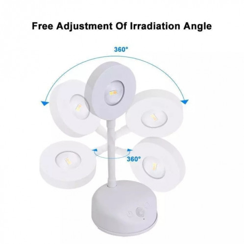 Projecteur LED rechargeable sans fil avec détecteur de mouvement et variateur d'intensité 2000 mAH (noir) SH902B1160-012