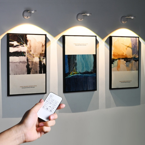 Projecteur LED sans fil rechargeable avec détecteur de mouvement et télécommande 1200 mAH Blanc SH41011767-013
