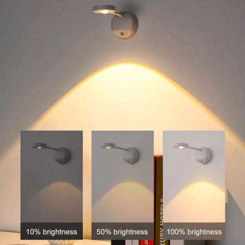Projecteur LED sans fil rechargeable avec détecteur de mouvement et télécommande 1200 mAH Blanc SH41011767-013