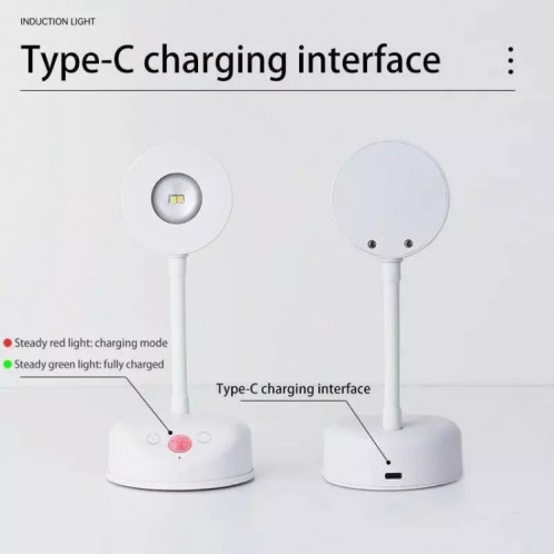 Projecteur LED sans fil rechargeable avec détecteur de mouvement et télécommande 1200 mAH Blanc SH41011767-013