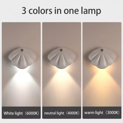 Magnetic Motion Sensor Wall Lamp Rechargeable LED House Number Light SE Version 500mAh(Black) SH801B712-011