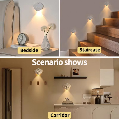 Magnetic Motion Sensor Wall Lamp Rechargeable LED House Number Light SE Version 500mAh(White) SH801A409-011