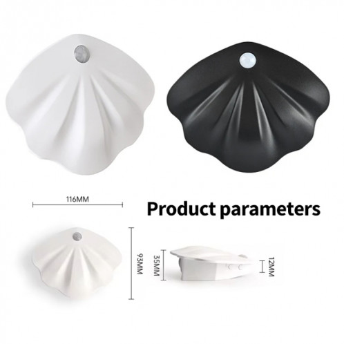 Magnetic Motion Sensor Wall Lamp Rechargeable LED House Number Light PRO Version 1200mAh(Black) SH802B1618-011