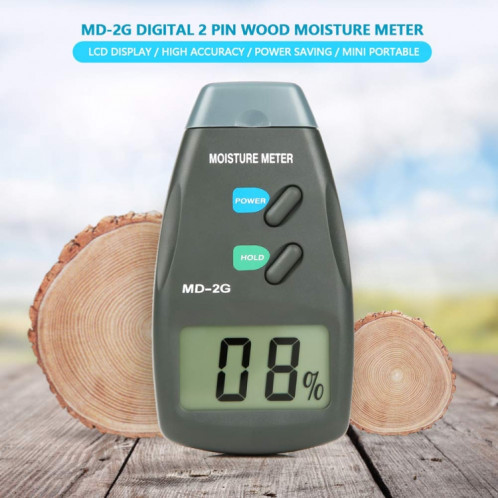 Détecteur d'humidité et d'humidité du bois à écran LCD à 2 broches MD-2G SH0632735-011