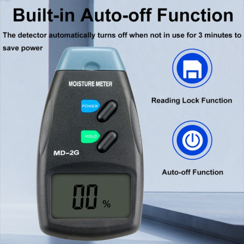 Détecteur d'humidité et d'humidité du bois à écran LCD à 2 broches MD-2G SH0632735-011