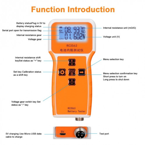 Testeur de résistance interne de tension de batterie de haute précision, spécifications : hôte + sonde + pince + pince SH7505675-07
