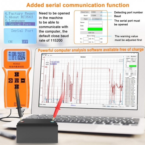 Testeur de résistance interne de tension de batterie de haute précision, spécifications : hôte + sonde + pince + pince SH7505675-07