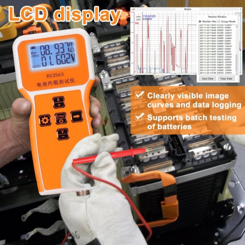 Testeur de résistance interne de tension de batterie de haute précision, spécifications : hôte + sonde + pince + pince SH7505675-07