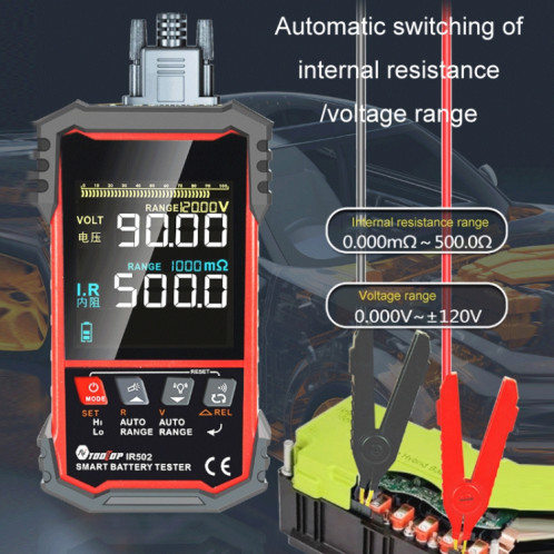 Testeur de résistance interne de batterie Testeur de batterie plomb-acide alcaline au lithium, modèle : IR502 SH78021233-010