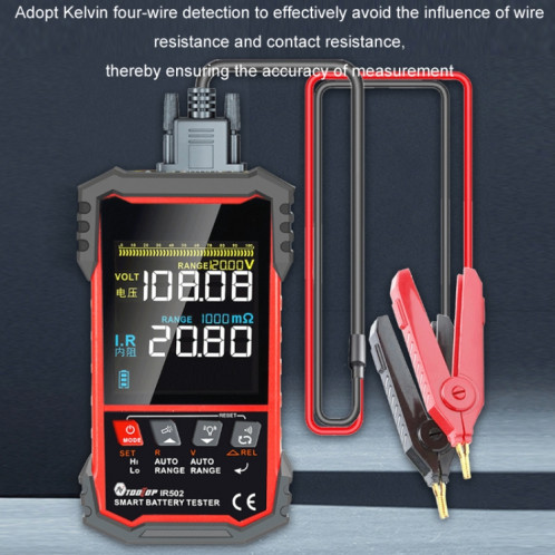 Testeur de résistance interne de batterie Testeur de batterie plomb-acide alcaline au lithium, modèle : IR502 SH78021233-010