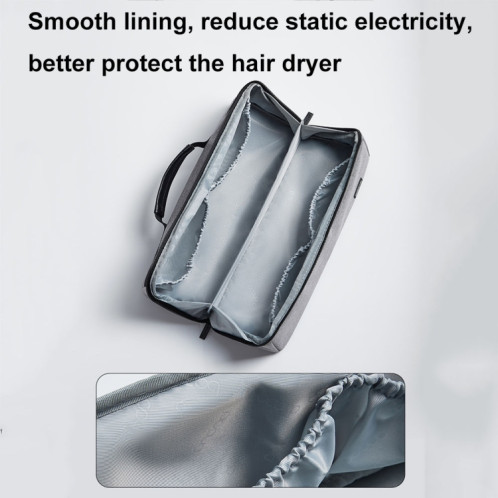 Pour Dyson Baona BN-DS010 Sac de rangement étanche pour sèche-cheveux de grande capacité (gris) SB901A564-09