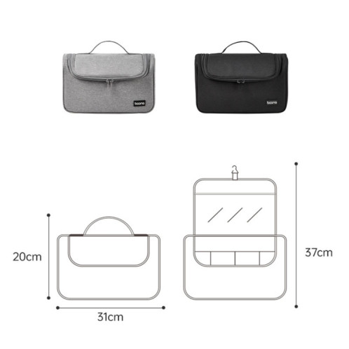 Pour Dyson Baona BN-DS002 Sac de rangement pour sèche-cheveux portable de grande capacité avec crochet (noir) SB001B1020-09