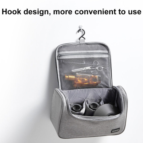 Pour Dyson Baona BN-DS002 Sac de rangement pour sèche-cheveux portable de grande capacité avec crochet (noir) SB001B1020-09
