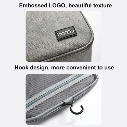 Pour Dyson Baona BN-DS002 Sac de rangement pour sèche-cheveux portable de grande capacité avec crochet (noir) SB001B1020-09