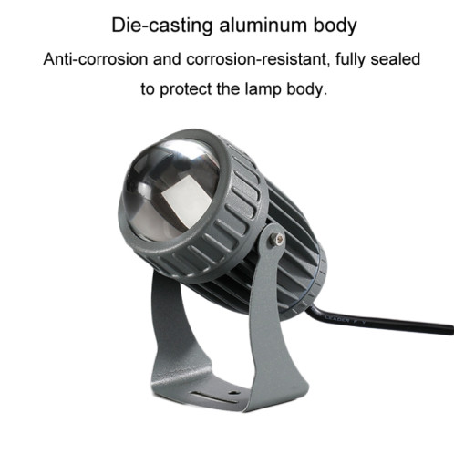 Projecteur LED 10 W à un faisceau, éclairage d'extérieur étanche, lampe murale à distance, lampe de paysage, couleur : choisissez 1 des 3 couleurs SH1201370-010