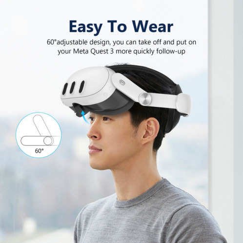 Pièces de rechange pour sangle de tête en éponge confortable pour casque de réalité virtuelle Meta Quest 3 SH1823281-08