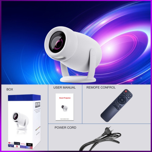 Projecteur intelligent HY400 Android 12.0 Projecteur familial portable Prise britannique SH88031558-013