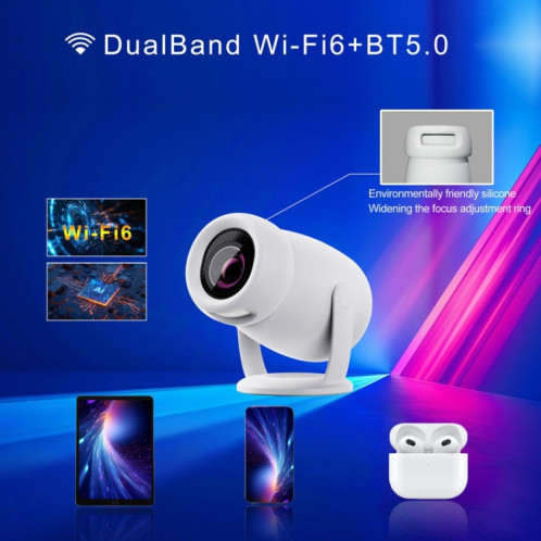 Projecteur intelligent HY400 Android 12.0 Projecteur familial portable Prise AU SH8804241-013