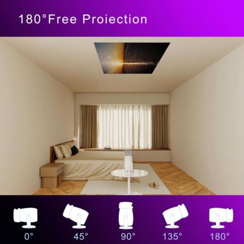 Projecteur intelligent HY400 Android 12.0 Projecteur familial portable Prise américaine SH88011311-013