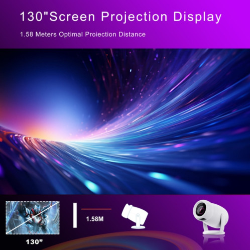 Projecteur intelligent HY400 Android 12.0 Projecteur familial portable Prise AU SH8804241-013