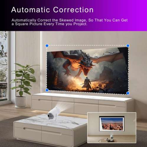 Projecteur intelligent HY400 Android 12.0 Projecteur familial portable Prise britannique SH88031558-013