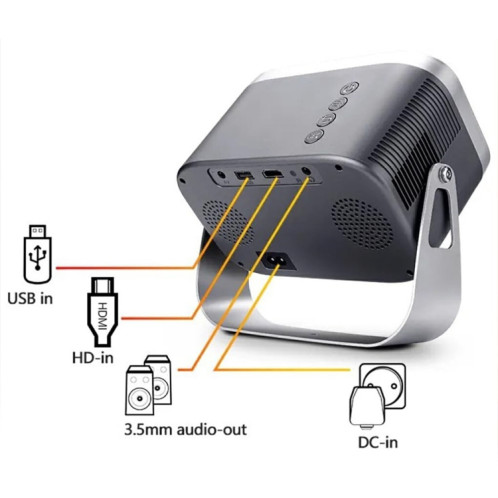 Mini projecteur portable Android 4K HD pour cinéma maison intelligent () SH501B1969-015