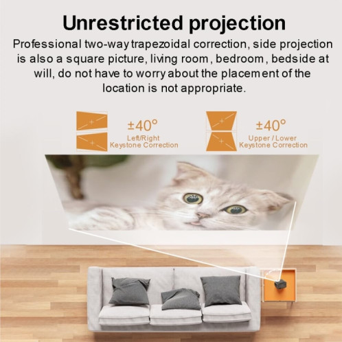 Mini projecteur portable Android 4K HD pour cinéma maison intelligent () SH501B1969-015