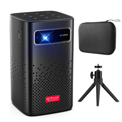 TOUMEI C900 Projecteur de musique portable d'extérieur avec batterie intégrée 4K HD Prise UE (Noir) ST102A1684-022