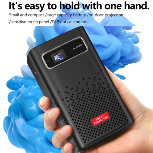 TOUMEI C900 Projecteur de musique portable d'extérieur avec batterie intégrée 4K HD Prise américaine (Noir) ST101A1573-022