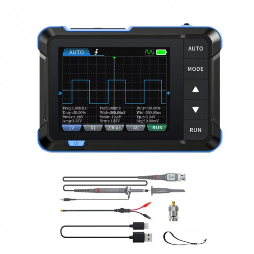 Générateur de signaux d'oscilloscope numérique portable FNIRSI 2 en 1, ensemble : mise à niveau SF2002430-010