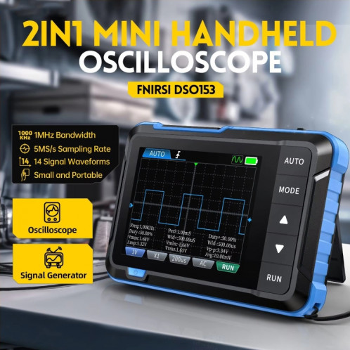 Générateur de signaux d'oscilloscope numérique portable FNIRSI 2 en 1, ensemble : mise à niveau SF2002430-010