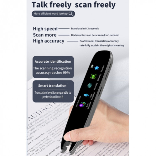 International Version Multi-language Scanning Offline Intelligent Simultaneous Translation Pen(Gray) SH701A398-011