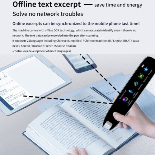 International Version Multi-language Scanning Offline Intelligent Simultaneous Translation Pen(Gray) SH701A398-011