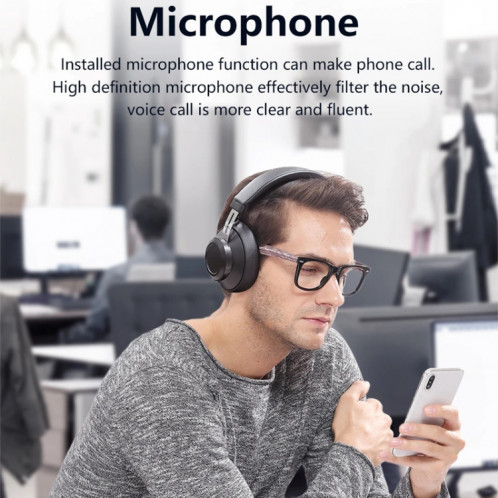 Casque serre-tête Bluetooth 5.0 Bluedio BT5 (noir) SB001A1375-011