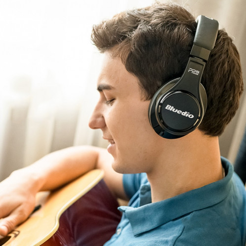 Casque stéréo sans fil Bluedio UFO 8 avec haut-parleur et bandeau pour musique, sans perte, haute résolution (noir) SB101A1872-011