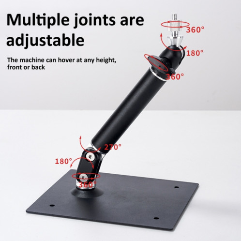 Support de projecteur à structure entièrement métallique avec support à cardan pour une rotation à 360 degrés SH2133167-010