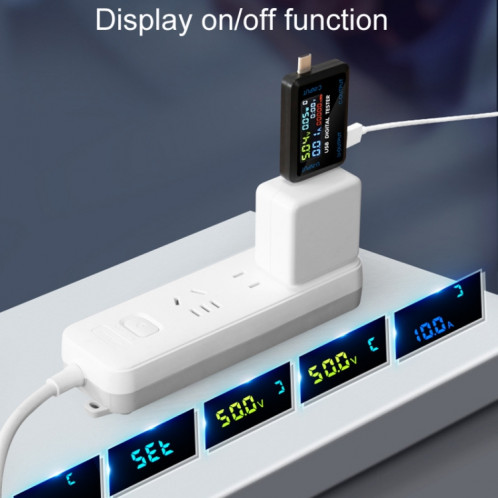 Testeur de capacité portable multifonctionnel de tension et de courant numérique 6527-Q (port USB + Type-C) SH901A582-07