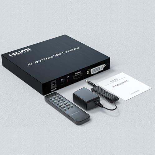 Prise en charge de l'épissure vidéo HD HDMI 4K 2x2 Entrée HDMI / DVI Sortie HDMI 4 canaux Prise UE SH8502307-08