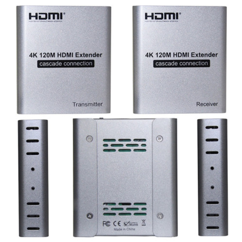 Câble HDMI simple 120 m Émetteur/récepteur Extender Émetteur HD 4K Prise UE (gris) SH903A778-013