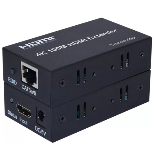 Câble Ethernet simple HDMI vers RJ45 100 m Extender 4K HD Câble Amplificateur de signal Prise UE (Noir) SH703B1945-07
