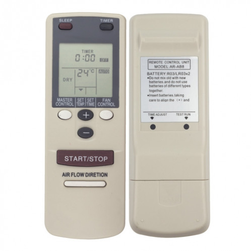 Pièces de rechange pour télécommande de climatiseur Fujitsu AR-AB8 SH23171819-06
