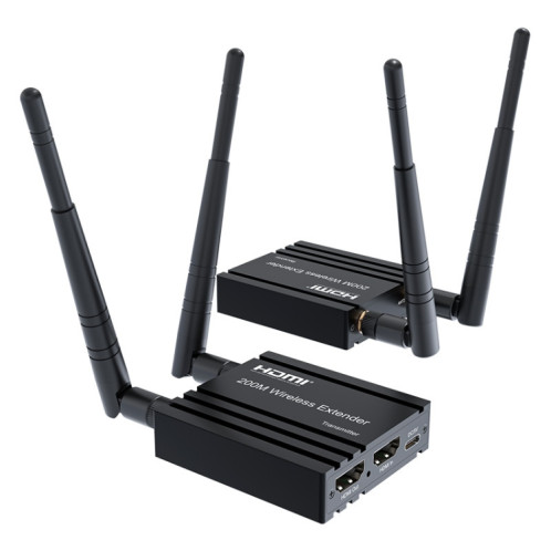Amplificateur de signal d'extension HDMI sans fil 200 m, émetteur + récepteur (noir) SH401A1046-010